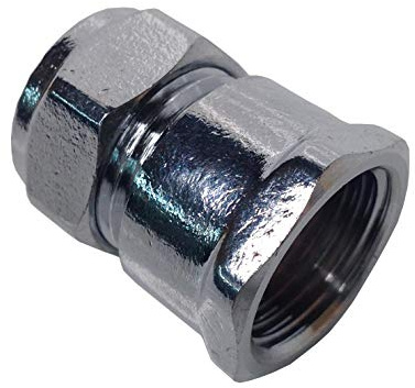 15mm x 1/2 Inch BSP Female Chrome Adaptor - Pack of 2