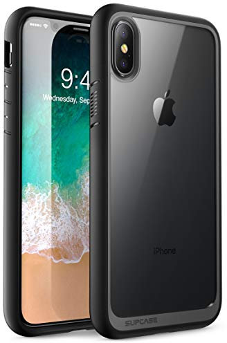 SupCase Unicorn Beetle Style Premium Hybrid Protective Clear Case for Apple iPhone X 2017/iPhone XS 2018 Release, Black