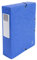 Exacompta - Ref. 50832E - 1 boite de classement avec élastiques Exabox - en carte lustrée 600g/m2 - Dos 8 cm - dimensions 25 x 33 cm - pour documents A4 - couleur bleu - livrée montée
