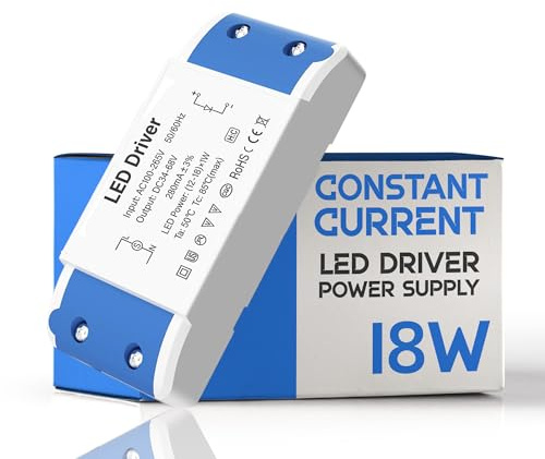 Fuente de alimentación LED controlador de corriente constante 18w transformador de corriente británico (no impermeable, 18W)