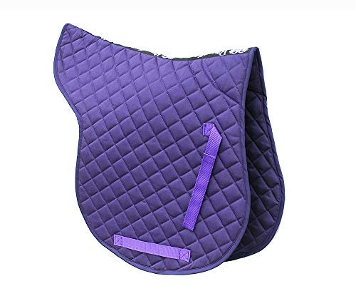 Rhinegold 0 Cotton Quilted Numnah-Full-Purple, violett, Volle Größe