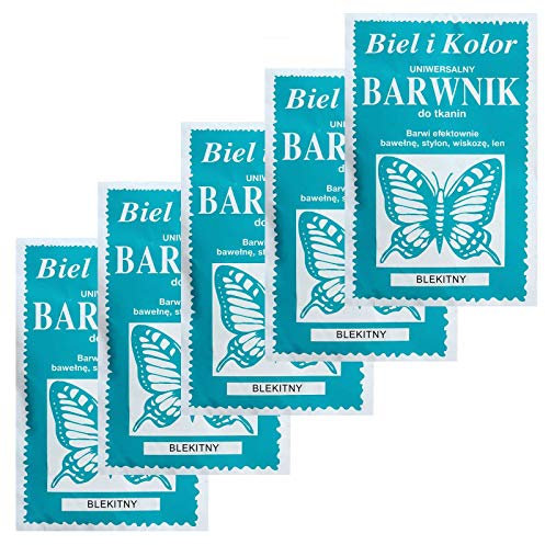 5 x 10g Batikfarbe Textilfarbe Stofffarbe färben, bitte Farbmix wählen, Farbe:azurblau