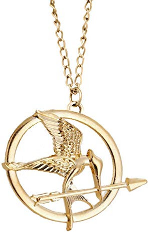 NECA Broche Officielle The Hunger Games : Le Geai Moqueur - Or Antique - Métal - Motif Geai Moqueur / Mockingjay - Fermoir Broche - Réplique Fidèle Du Modèle Que Porte Katniss Dans Le Film