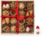 com-four® 56-teiliges Strohsterne Set - Sterne, Glocken, Tannen, und traditionelle Figuren als Christbaum-Schmuck - kleine Stroh-Anhänger als Weihnachtsbaumschmuck - natürlicher Christbaum-Behang