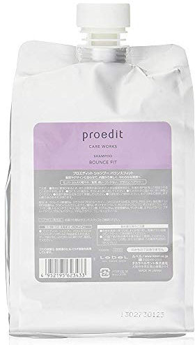 Lebel Proedit Care Works Shampoo Bounce Fit - 1000ml - Refill (Green Tea Set)