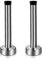 Door Stoppers, 4 inch Door Stop Wall Mounted Brushed Nickel Doorstops with Sound Dampening Rubber Tip Commercial Stainless Steel Door Stop for Skirting, Silver 2 Pack