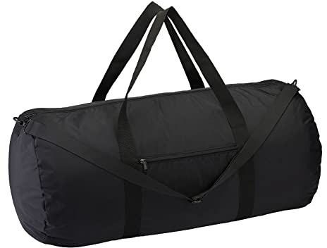 Vorspack 24 Inch Faltbare Reisetasche Handgepäck für Herren Damen, Schwarz | Wasserdicht Sporttasche with Innentasche, Leichte Sporttaschen Gym Bag for Reisen Sports Weekender