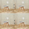 GrandCA HOME Lot de 4 Chaises de Salle à Manger avec Coussin de Siège en Cuir PU, Chaises Latérales Transparentes pour Cuisine, Salle à Manger, Chambre à Coucher (Gris/PU)