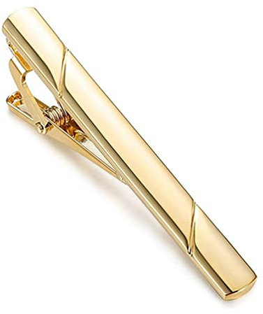 Pince à cravate minimaliste en métal pour homme -Pince à cravate - Pour le travail, les mariages, les occasions décontractées ou formelles -or