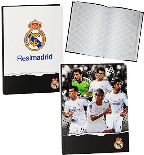 alles-meine.de GmbH Tagebuch/Notizbuch - kariert A5 - Real Madrid - Fußball Verein - Kladde/Hardcover gebunden/Dickes Buch z.B. für Geheimnisse - Reisetagebuch/A 5 - ..