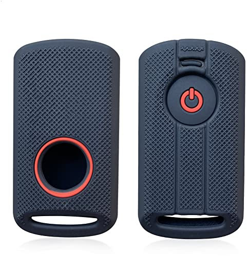Otai Cover per Chiave Auto in Silicone Caso Compatibile con Yamaha X-max 125/250/300 Morbido Guscio Chiave (Linea Rossa Nera)