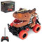 Delycazy Dinosaurier Auto Spielzeug, Kinder Ferngesteuertes Dinosaurier Auto mit LED Licht Spielzeugautos Geburtstag Geschenke für Jungen Mädchen ab 3 4 5 6 7 Jahre