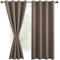 DWCN Vorhang Blickdicht Verdunkelungsgardinen mit Ösen 2 Stücke Vorhang Blickdicht Fensterdeko Thermogardine für Wohnzimmer Schlafzimmer, Khaki Cappuccino, 175x140cm(HxB)