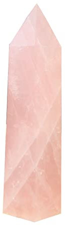 AHSKY 1 Pieza de Piedra curativa de Punto de Varita de obelisco de Cristal de Cuarzo Rosa Natural 500-1000 g/pc (Size : 500-580g)