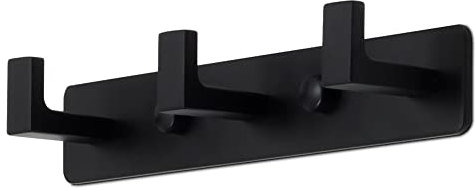 Mavö Kleiderhaken 24cm schwarz 3 Haken Hakenleiste Garderobenleiste Wandhaken Handtuchhaken Tom.3