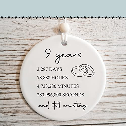 9th Wedding for Her or Him, 9 Years Marriage Gift for Couple, Pottery Anniversary Present for Wife Husband