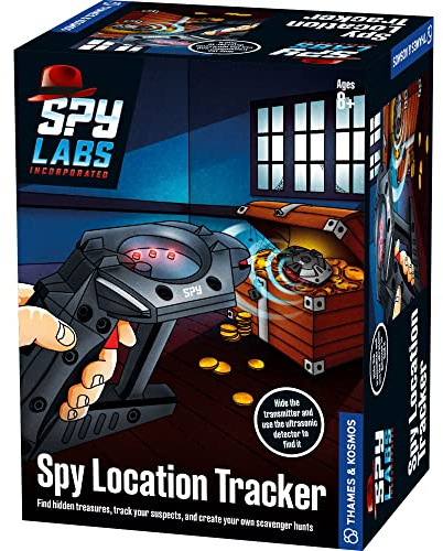 Spy Labs Inc: Spy Location Tracker by Thames & Kosmos | Find Treasures, Evidence, Track Suspects, Create Scavenger Hunts | Essential Gadget w/Ultrasonic Sensors for Young Investigators