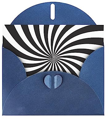 EVANEM Weiße schwarze Wirbel-Design-Grußkarten mit Perlpapierdruck, blanko Karten mit Umschlägen, Dankeskarten, 10,2 x 15,2 cm