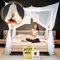 lilimaus Betthimmel Doppelbett XXL Eckig - Himmelbett Vorhänge - Baldachin weiß - Bettvorhang Kinder - Himmel für Bett - Vorhang Kinderzimmer Mädchen & Jungen - Moskitonetz Doppelbett - Bed Canopy