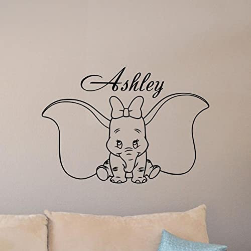 Dumbo Wandapplikation Poster Elefant Vinyl Aufkleber Babyzimmer Dekoration Schlafzimmer Fototapete 60x42 cm