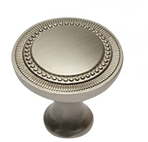 BRESKO 1-20 Stk Möbelknöpfe Möbelknauf Knopf Schrankknopf Schubladenknopf Knauf Möbelgriffe Schrank Schubladen Imperia (10, Nickel matt)