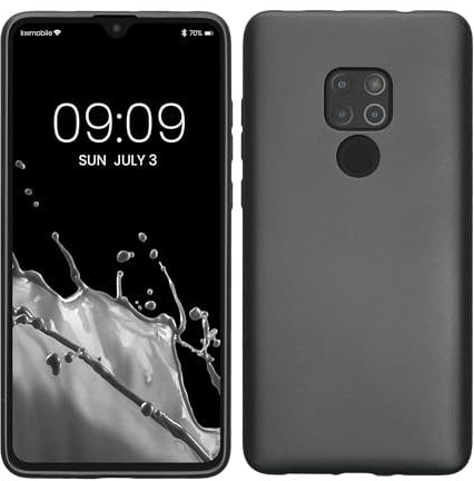 kwmobile Case kompatibel mit Huawei Mate 20 Hülle - Schutzhülle aus Silikon metallisch schimmernd - Handyhülle Metallic Grau