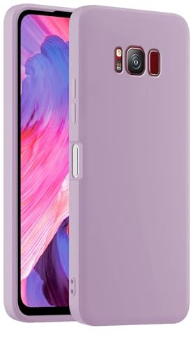 HULLIN Colorful Silicone Phone Case Cover, Suitable for Samsung Galaxy S8+ / Samsung S8 Plus (6.2) - Grass Purple