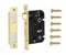 Golden Grace Bolt Through Bathroom Mortise Lock in Electro Brass Finish - 2.5 64mm Backset Size, 45mm from Edge of Door to Spindle Holes
