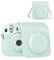 HIYQIN Housse pour Appareil Photo Instantané Compatible avec Fuji Film Instax Mini 12, Polaroid Kamera Mini 12 Étui de Protection avec Pochette Photo - Vert Menthe