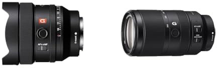Sony SEL14F18GM | Vollformat FE 14mm F1.8 GM - Premium G Master Serie Objektiv mit Festbrennweite & E 70-350mm f/4.5-6.3 G OSS | APS-C, Super-Telezoom-Objektiv (SEL70350G)
