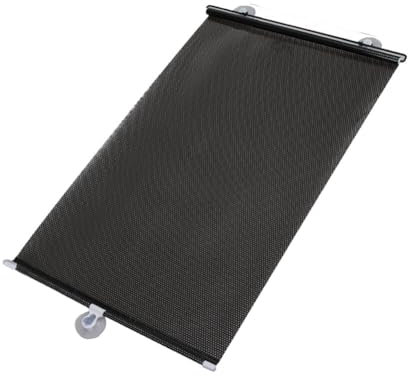 Einziehbarer Auto Sonnenschutz Universal Auto Roller Sonnenschutz mit Saugnäpfen Autofenster Sonnenblenden Wärmedämmungs Sonnenschutz Faltbarer Seitenfenster Sonnenschutz Schwarzer 50 cm x 125 cm