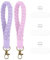 AOZUO Phone Wrist Strap, 2Pcs Handmade Cell Phone Lanyard, Smartphone Wristlet Keychain with Tether Tabs Connector Patch, Phone Case Wrist Lanyard for Women Girls Running Hiking Walking (Pink, Purple)
