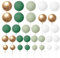 The Baked Studio - 32 Pieces Cake Decorating Balls With 4 Sizes In Pack - White, Gold, Sage & Dark Green (Mixed Colour Bundle 2)