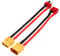 YIXISI Male T-Plug to Female XT60 Connector Adapter and Male XT60 to Female T-Plug Connector Adapter, with 10cm 14AWG Silicone Cable, for RC Battery ESC Charger