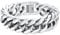 FaithHeart Armband 19cm, Edelstahl Punk Panzerarmband 17mm breit, Kubanische Kette Armband mit Faltverschluss für Damen Jungen