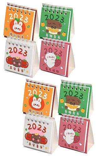 SEWACC 8stücke Spiralkalender Tischkalender Mit Liebevollen Mustern Für Büro Und Zuhause Als Für Familie Und