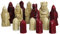 Isle of Lewis II Elfenbeinfarbene & rote Schachfiguren aus Kunstharz, 8,9 cm