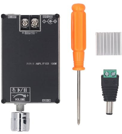 CHEOTIME Bluetooth Amplifier Board,100W Mono Channel Amp Board,DC 7-24V, Bluetooth USB and AUX Inputs, Audio Amp Board for Home DIY Speakers