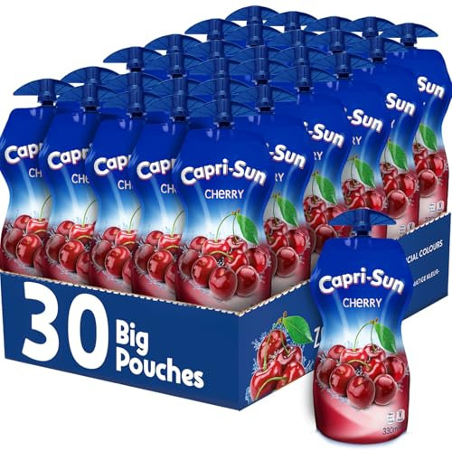 Capri-Sun Cherry (30 x 330ml Bulk Multipack) With Resealable Cap And Nothing Artificial