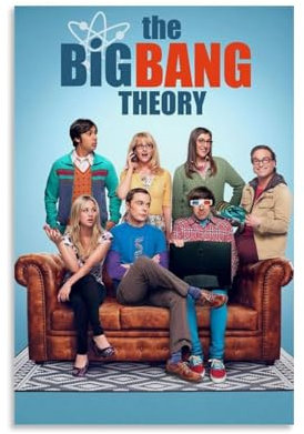 YBRSHGFT Filmposter The Big Bang Theory, Ölgemälde, Wandkunst, Leinwandkunst, Wohnzimmer, Heimdekoration, 40 x 60 cm, ungerahmt, 21