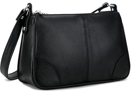Hudson & James Designer Genuine Leather Women Ladies Travel Satchel Everyday Crossover Cross body Work Mobile Shoulder Handbag Bag