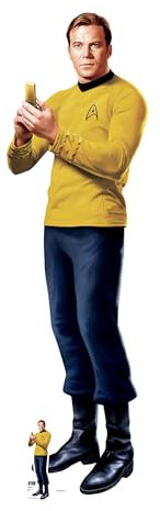 Star Cutouts SC4673 Captain Kirk Pappaufsteller Höhe 179 cm – ideal für Star Trek Thema, Partys, Geburtstage, Sammler & Fans, Raumdekorationen & Events