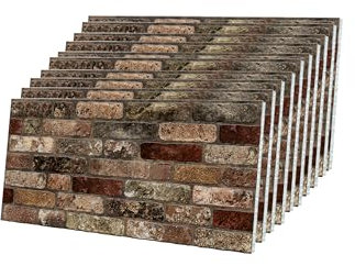 IZODEKOR | Wandverkleidung Steinoptik | 100x50x2 cm | 3D Effekt Wandpaneele Steinoptik für Küche und Wohnzimmer | Innen- und Außenbereich - Steinoptik Styropor - 3D Wandpaneele | 10 Stück |
