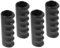 Warmhm 4 Stück Griffabdeckung Kissen Mit Rohrgriff Ersatzteile Für Rollstuhlfahrer Armlehne Für Gehhilfe rutschfeste Gummi-lenkergriffe Krückenpolster Griffpolster Für Gehhilfen PVC Black