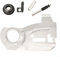 Kit piastra guida guida per pompa dell'olio per motosega compatibile con 340 per Jonsered 2150 2145 2141 parti di ricambio argento