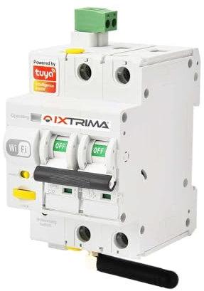 IXTRIMA Interruttore Magnetotermico WiFi 2P 32A Tuya Smart per Gestione Linee Elettriche – ESR3232