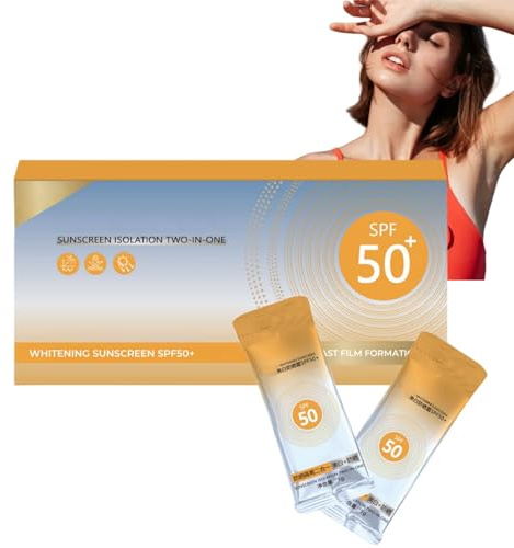 50 Pack Mini Sunscreen Travel Size,Sunscreen for Body & Face,SPF 50+ Waterproof Su/nscreen,Waterproof & Long Lasting Mini Sun Cream,Protetion Mi/ni Sun Cream,F/ace Moisturiser,Face Cre/am with Spf