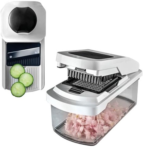 Lakeland Multi Chopper Fruit & Vegetable Food Cutter Slices & Dices 8 Interchangeable Blades 1.8l Capcity