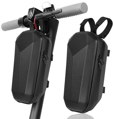 Sweetfularyeen 1 Stück 4 L Scooter Tasche, Doppelspur-Reißverschluss, Klettverschlussgurt, Harte Schale Doppelseitiger Beutel, Druckfest und Wasserdicht, Geeignet für Elektroroller, Fahrräder