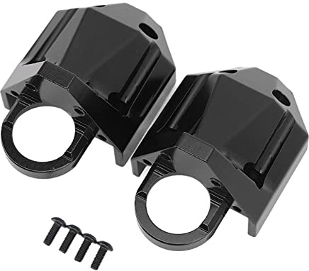 RC Hinterachse Getriebesgehäuse Aluminiumlegierung stark haltbar Einfacher Einbau perfekter Austausch für TRAXXAS 1/7 UDR RC CAR 2PCS -Zubehör Set mit Schrauben (Schwarz)